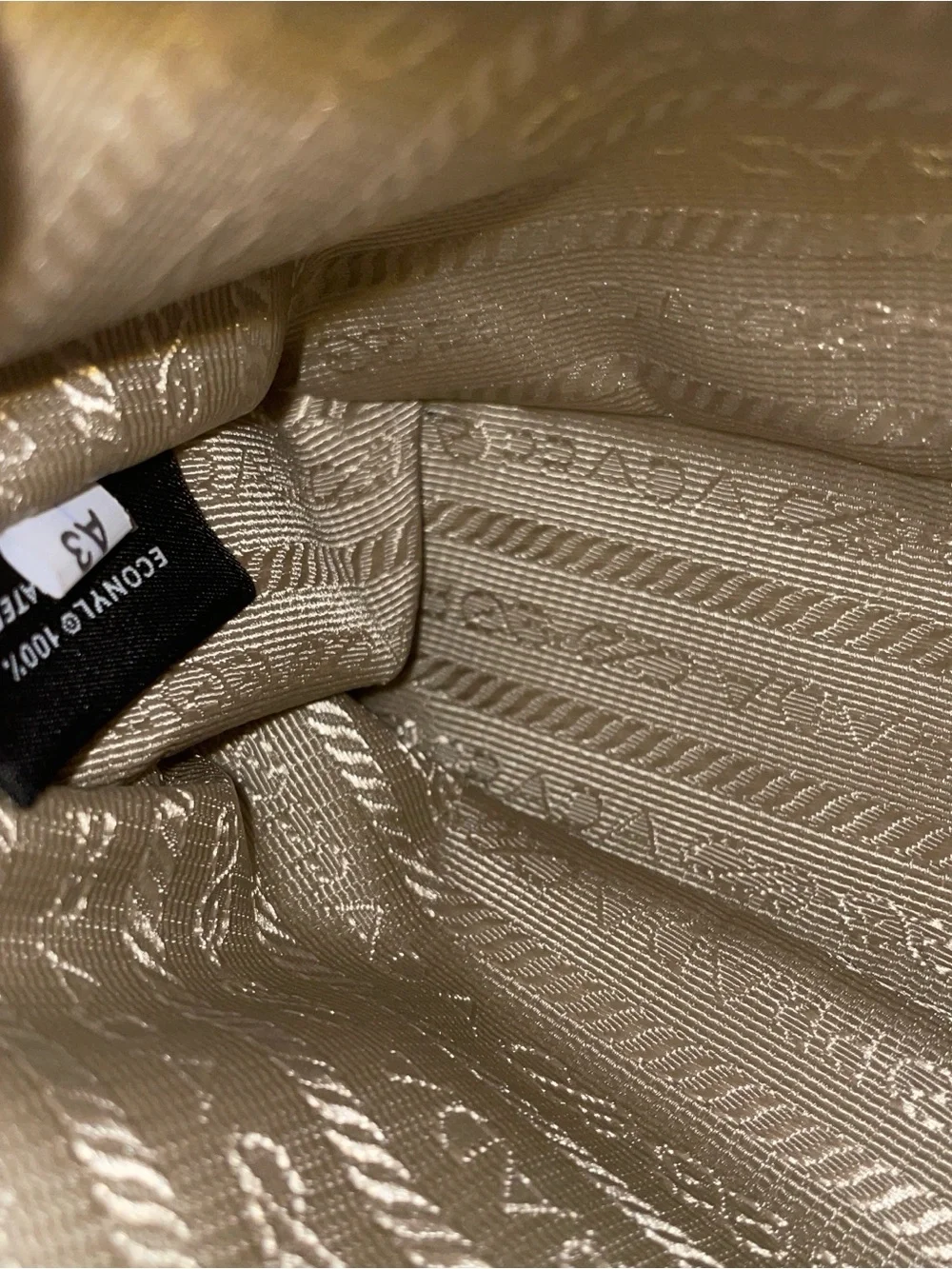 Prada Neutral Tessuto Nylon Re-Edition 2002 2023 with Dust Bag Authenticity Card